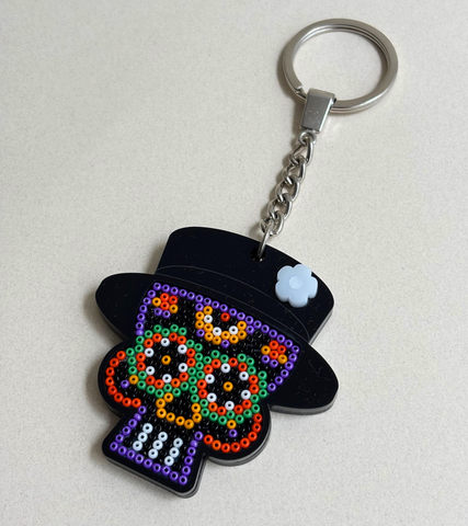 Llavero catrín huichol - Colección mexicana