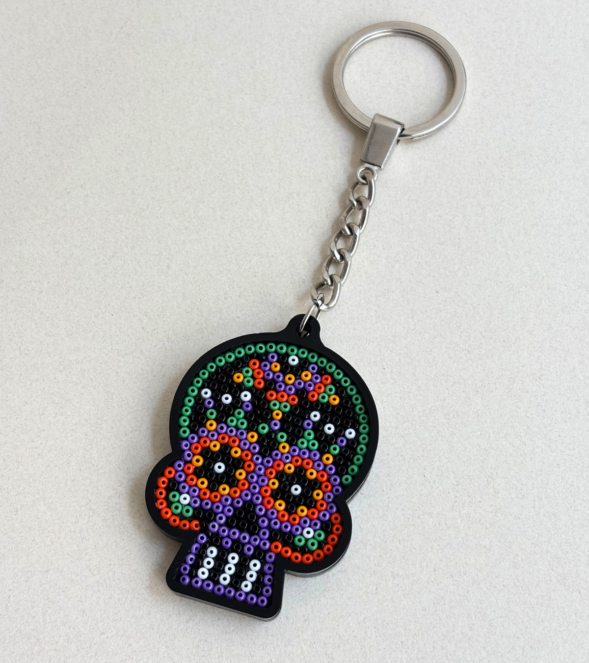 Llavero calavera huichol- Colección mexicana