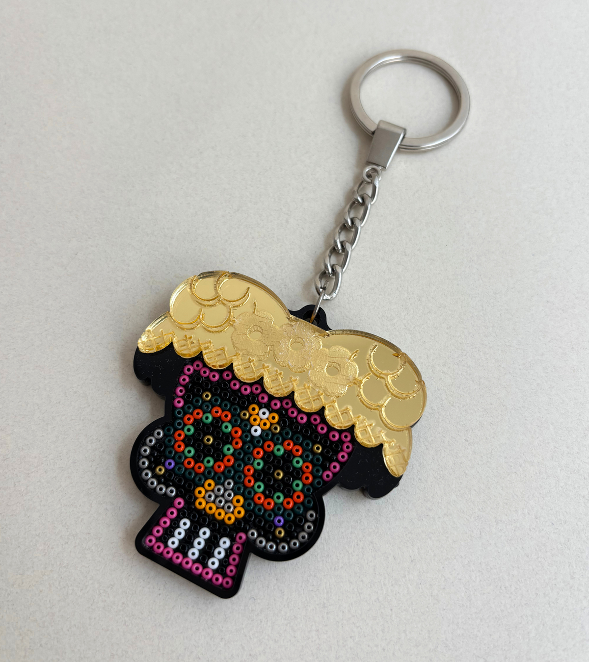 Llavero catrina huichol - Colección mexicana