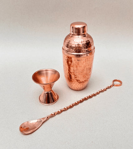 Kit coctelera chico - Martillado de Cobre